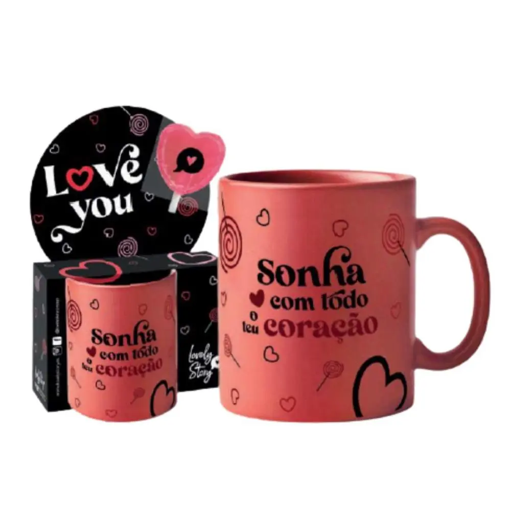 Lovely Story - Caneca de Cerâmica - Sonha Com Todo o Teu Coração! (330 ml)