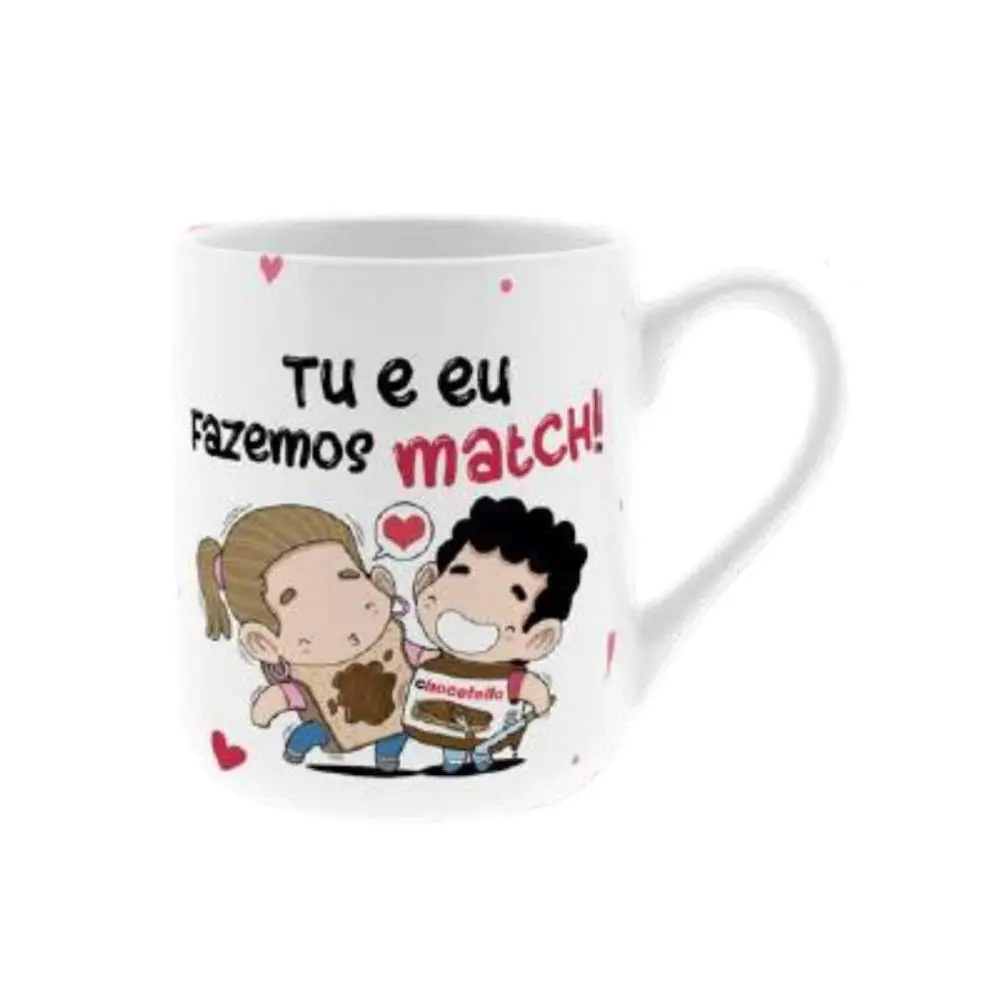 Lovely Story - Caneca de Cerâmica - Tu e Eu Fazemos Match! (330 ml)
