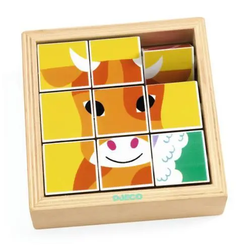 Djeco - Animoroll - Puzzle de Blocos c/ Animais (+2)