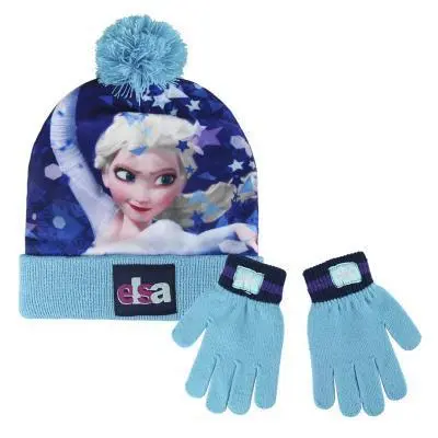 Conjunto de Gorro e Luvas Elsa - Frozen