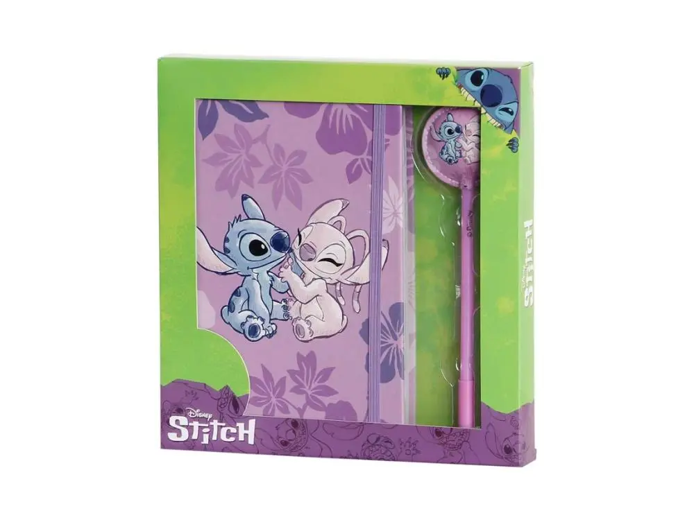 Conjunto de Diário + Acessórios Para Desenhar - Lilo & Stitc