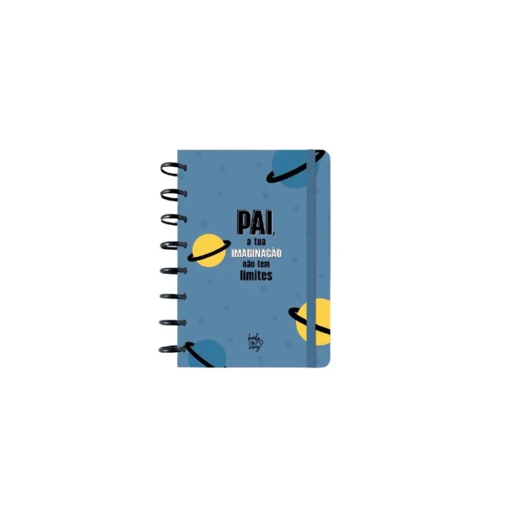 Lovely Story - Caderno Inteligente A5 Petrol Blue "Pai, a Tua Imaginação Não Tem Limites"