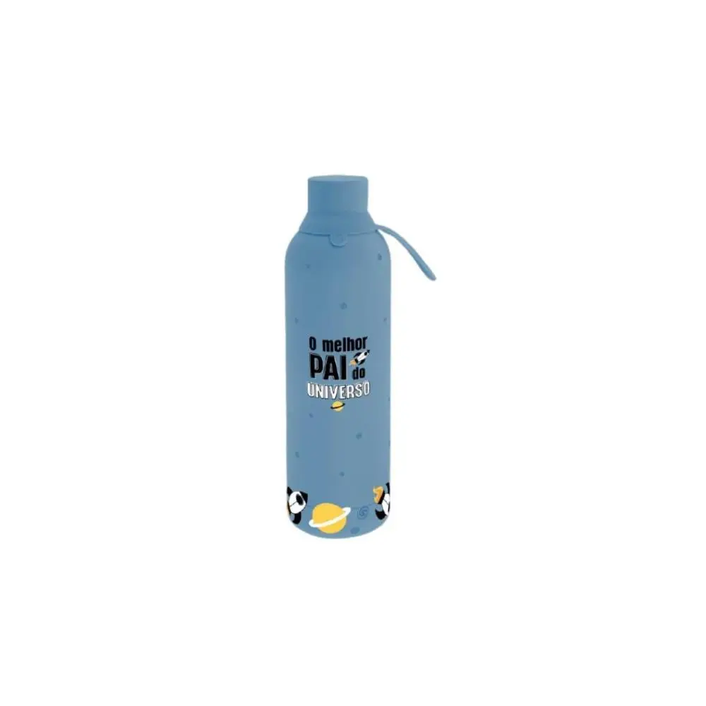 Lovely Story - Garrafa Térmica Petrol Bleu (750ml) "O Melhor Pai do Universo"
