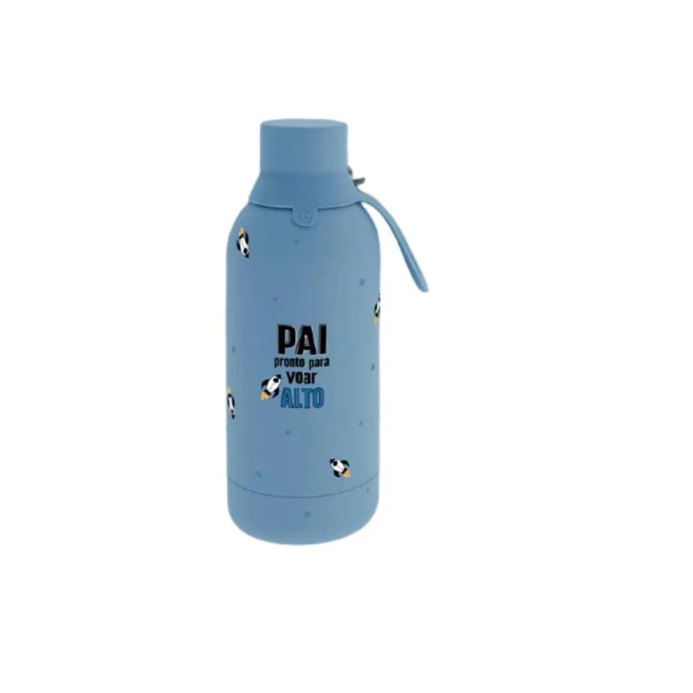 Lovely Story - Garrafa Térmica Petrol Bleu (500ml) "Pai Pronto Para Voar Alto"