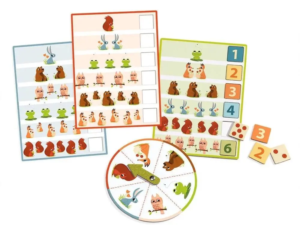 Jogo de Associação - Bingo 1, 2, 3 Números - Djeco