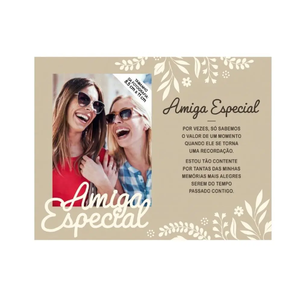 Moldura Personalizada Amiga Especial - H&H