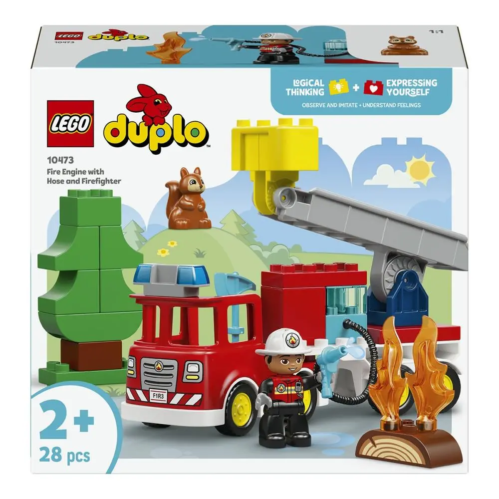 Lego - Duplo - Camião dos Bombeiros com Mangueira e Bombeiro (28 pcs)