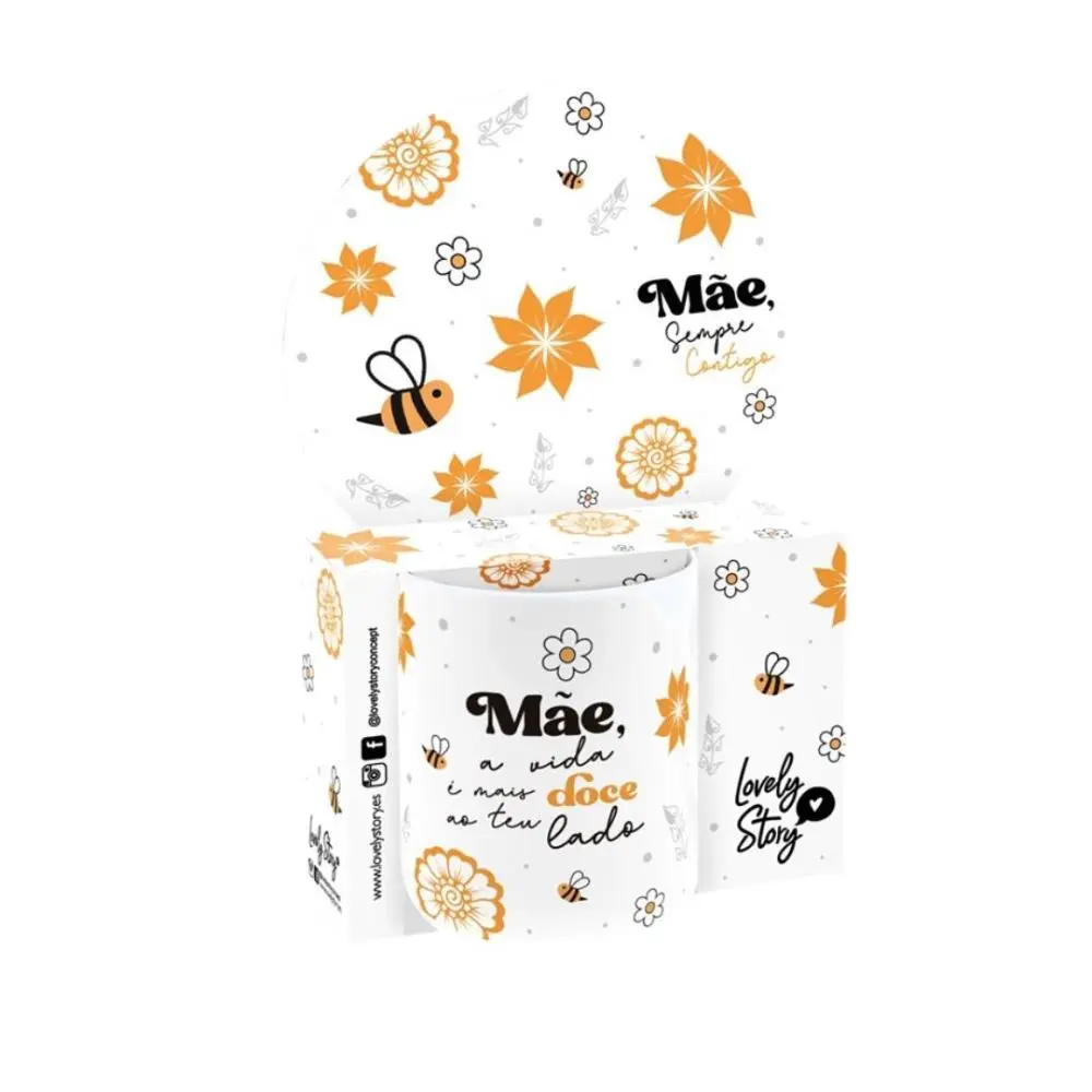 Lovely Story - Caneca "Mãe A Vida É Mais Doce Ao Teu Lado"