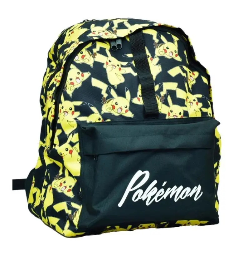 Pokémon - Mochila Escolar Oval Preta com Pikachu