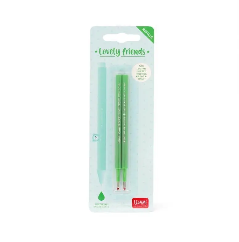 Legami - Recarga Verde  para Caneta de Gel c/ Animal de Decoração (3 unids)