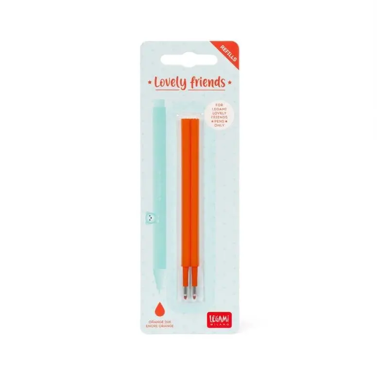 Legami - Recarga Laranja para Caneta de Gel c/ Animal de Decoração (2 unids)