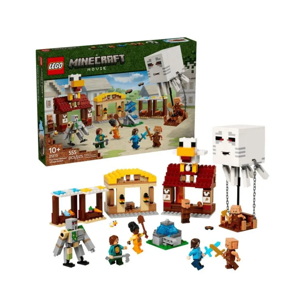 Lego - Minecraft - O Ataque à Aldeia do Balão Ghast (555 pcs)