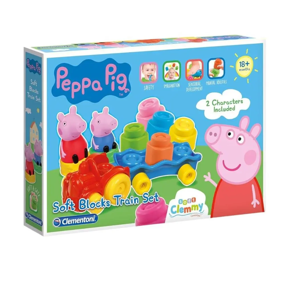 Clementoni - Soft Clemmy - Peppa Pig - Comboio com Blocos