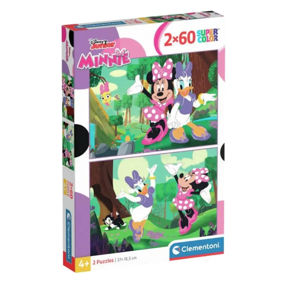 Clementoni - Puzzle - Disney - Minnie 2 Puzzles de 60 Peças