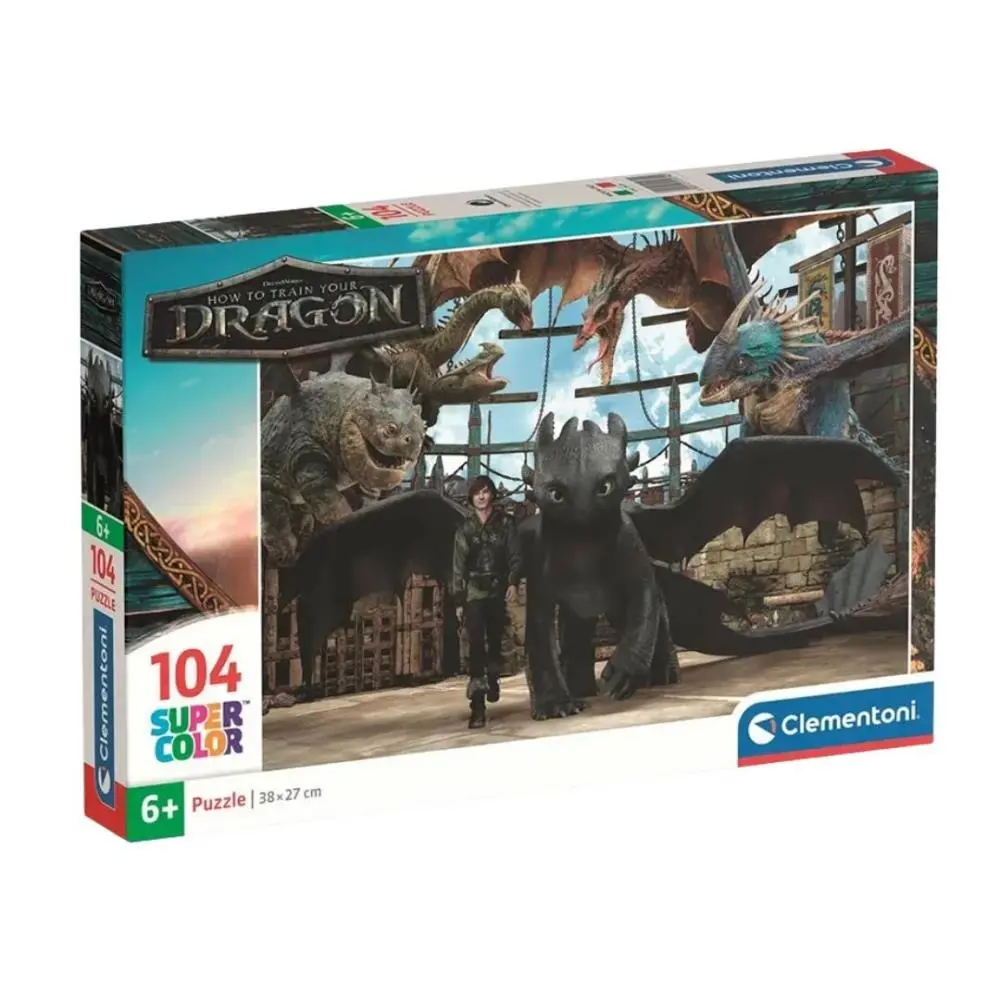 Clementoni - Puzzle - Como Treinar o Teu Dragão 104 Peças