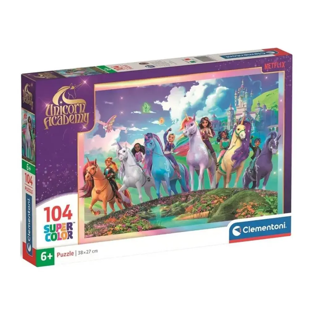 Clementoni - Puzzle - Netflix - Unicorn Academy 104 Peças