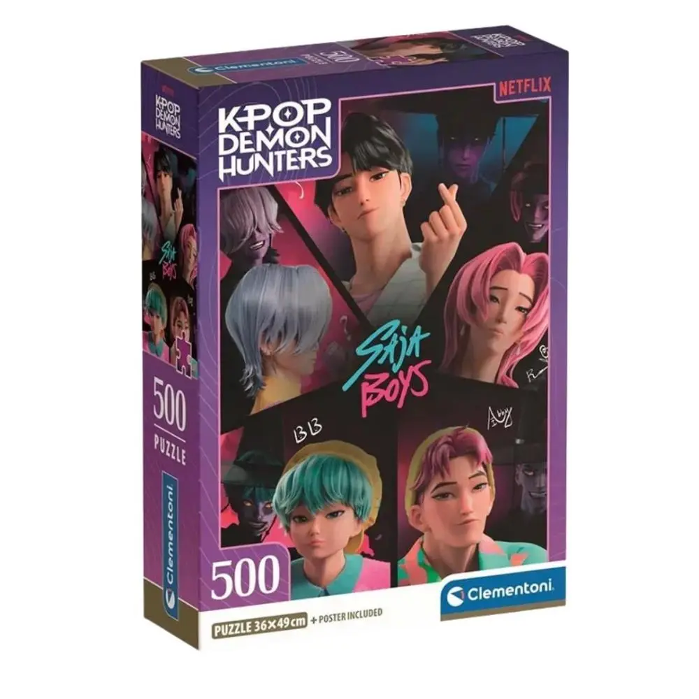 Clementoni - Puzzle - Netflix - K Pop Demon Hunters Saja Boys 500 Peças