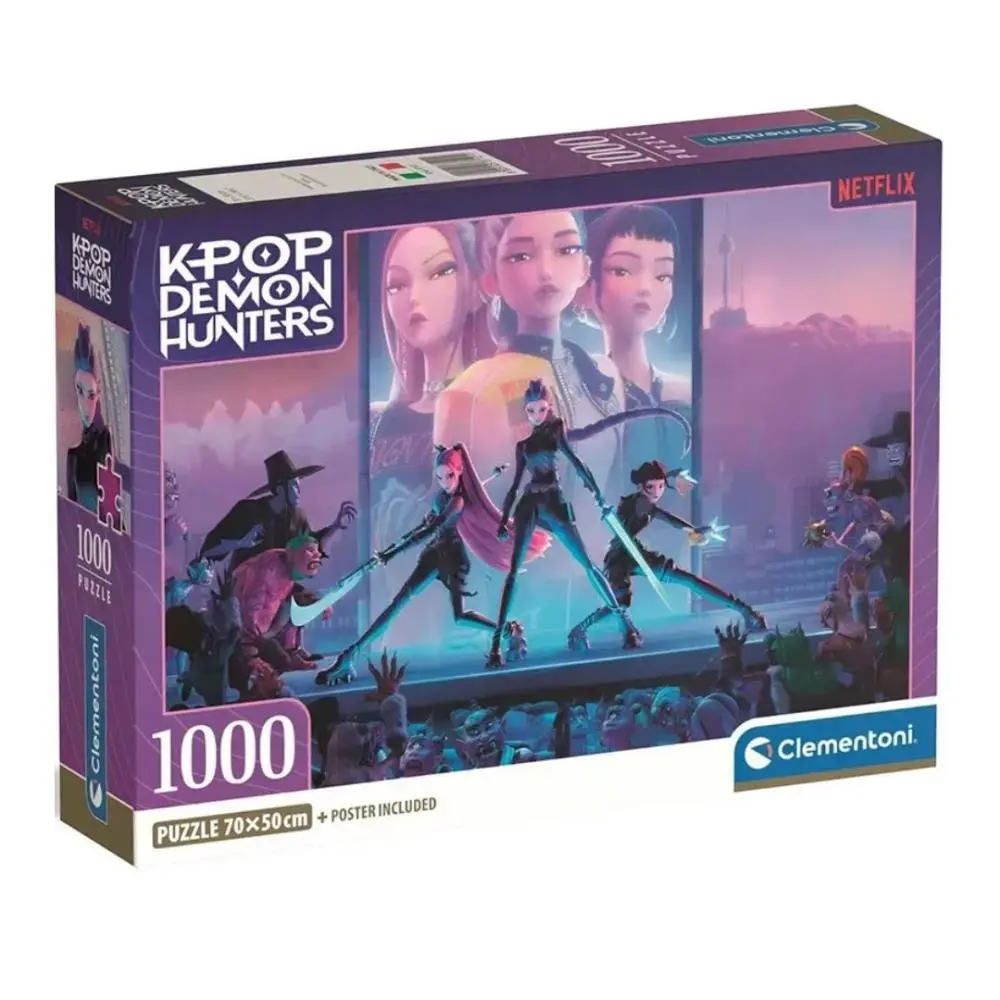Clementoni - Puzzle - Netflix - K Pop Demon Hunters Huntr/x 1000 Peças