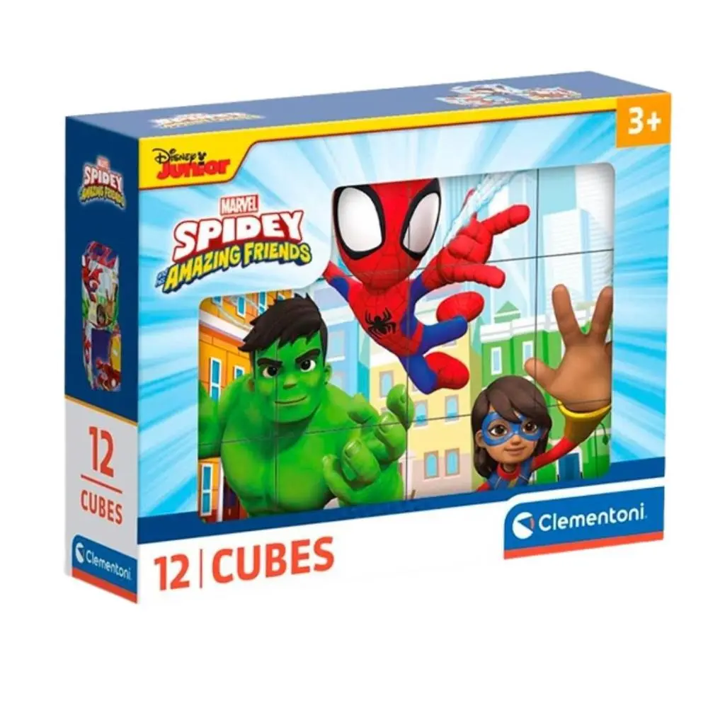 Clementoni - 12 Cubos Spidey and His Amazing Friends