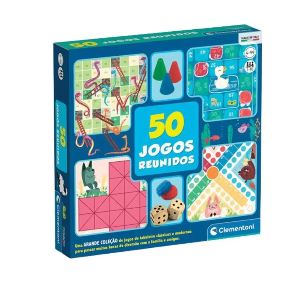 Clementoni - Jogos de Tabuleiro - 50 Jogos Reunidos