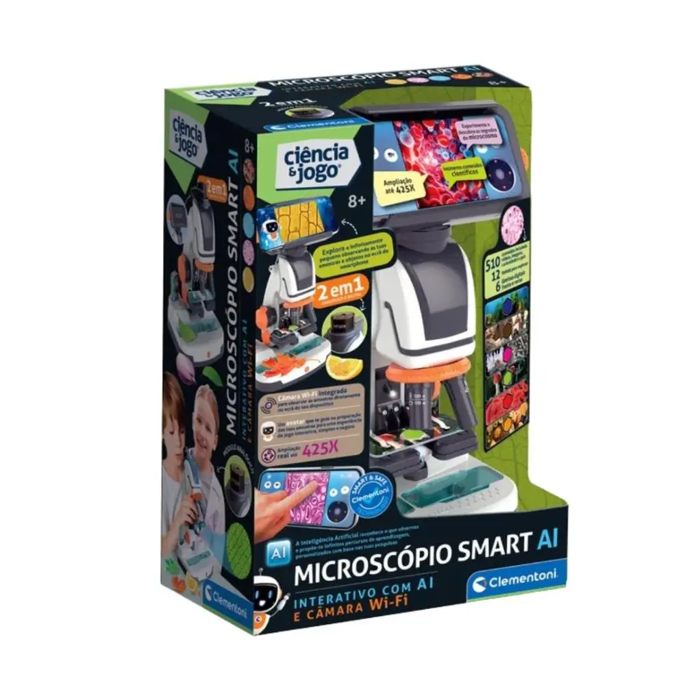 Clementoni - Ciência e Jogo - Microscópio Smart AI
