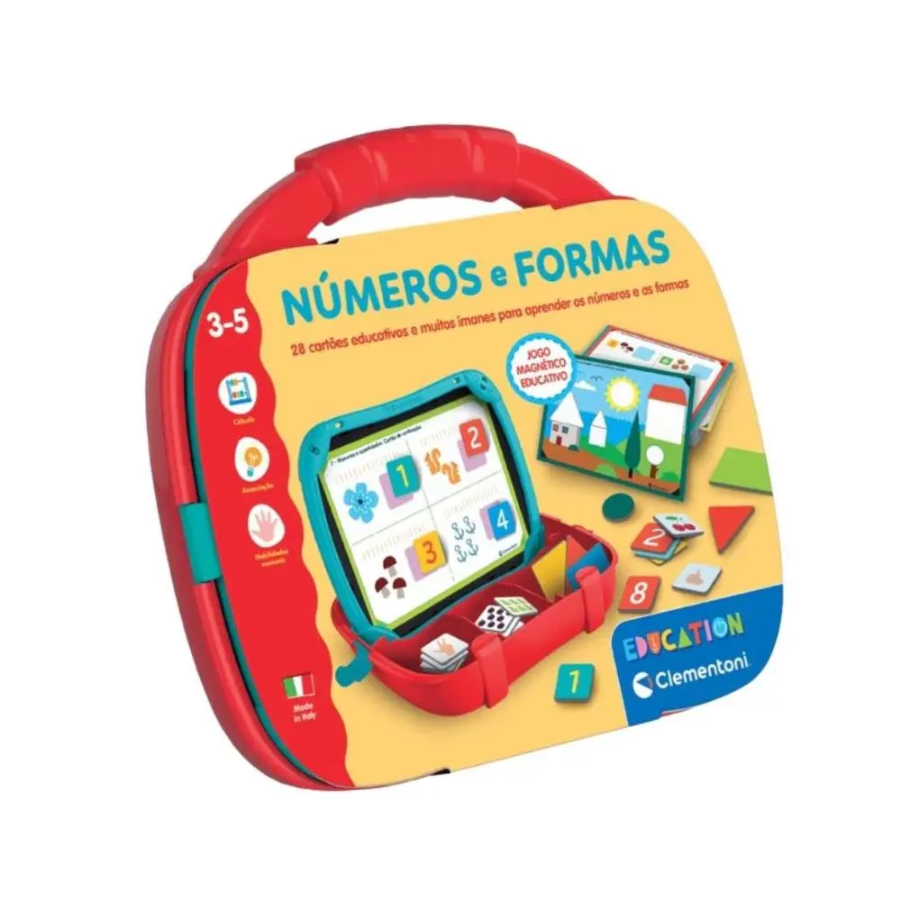 Clementoni - Education - Mala Magnética - Números e Formas