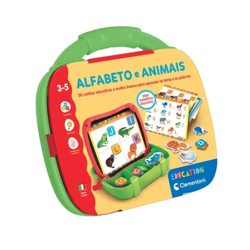 Clementoni - Education - Mala Magnética - Alfabeto e Animais