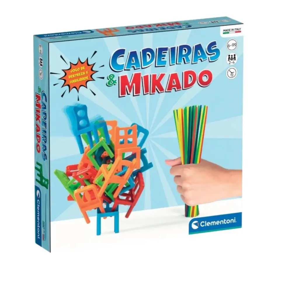 Clementoni - Jogos Clássicos - Cadeiras e Mikado