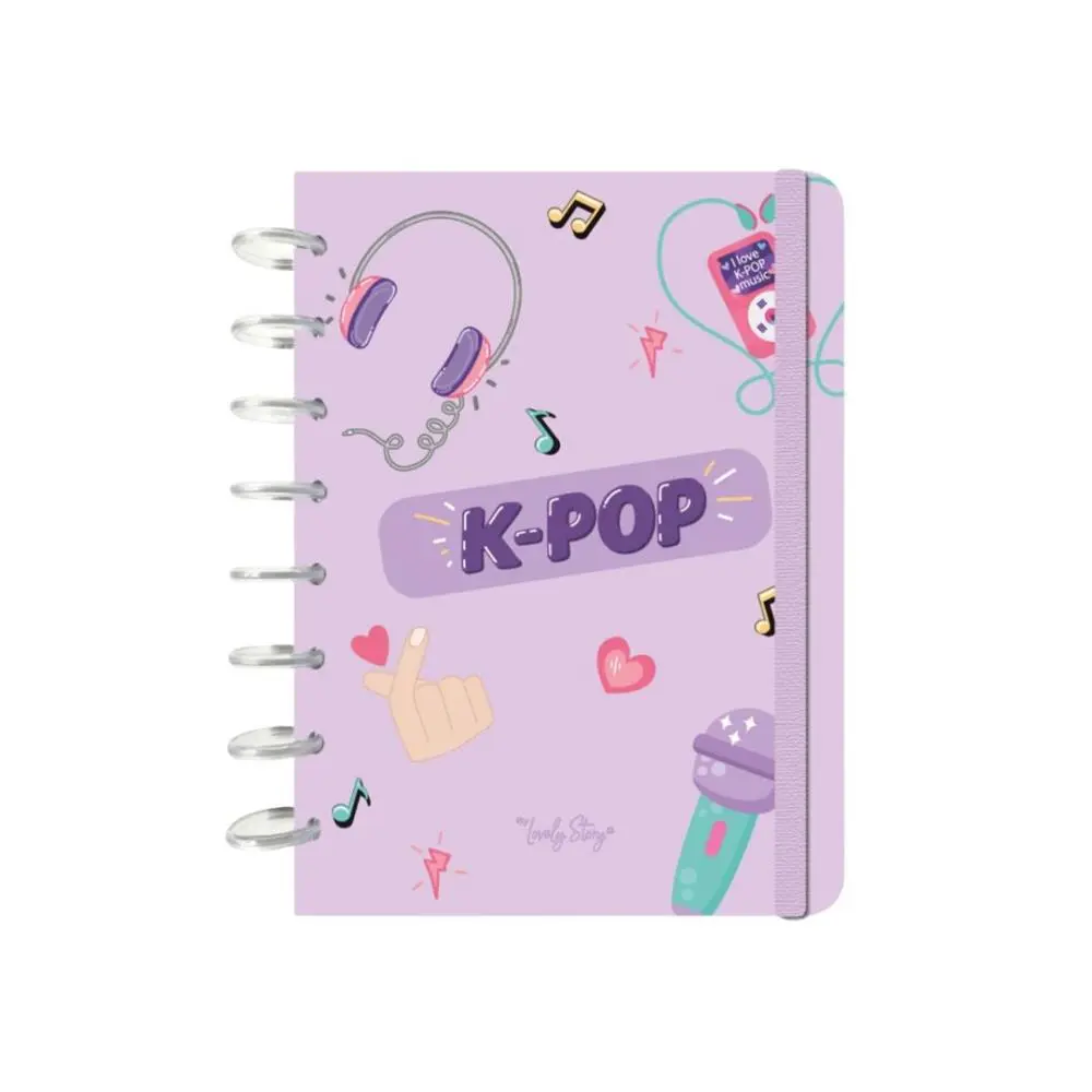 Lovely Story - Caderno A5 Lilás K-Pop