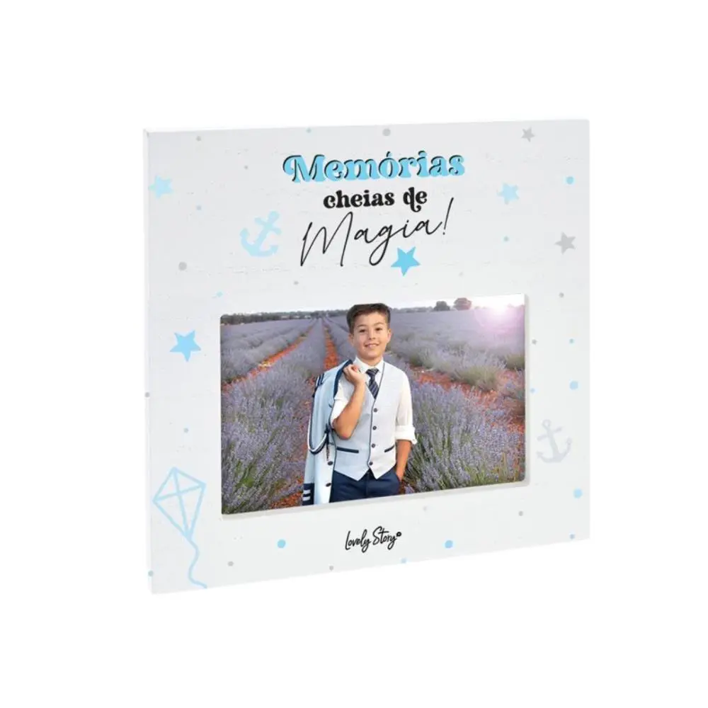 Lovely Story - Moldura de Fotos Branca "Memórias Cheias De Magia!"