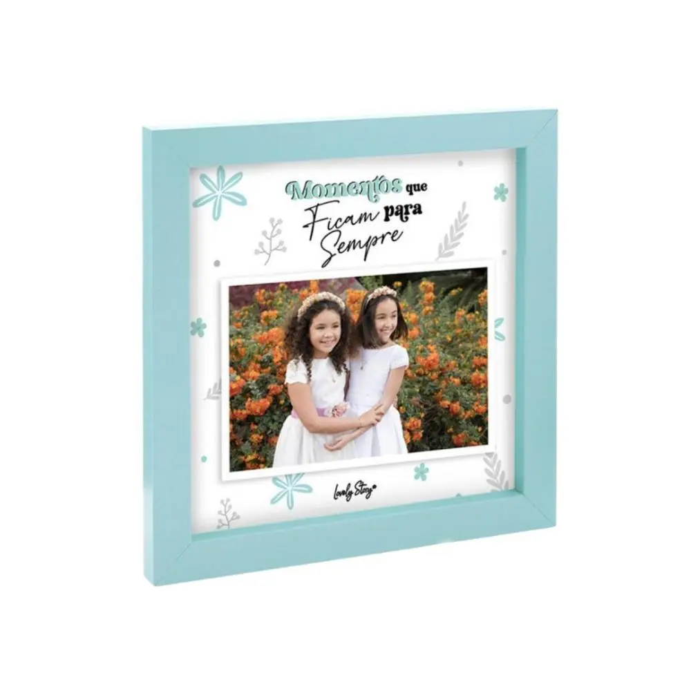Lovely Story - Moldura de Fotos Verde "Momentos Que Ficam Para Sempre"