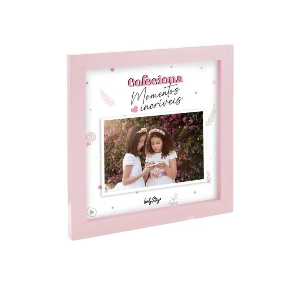 Lovely Story - Moldura de Fotos Rosa "Coleciona Momentos Incríveis"