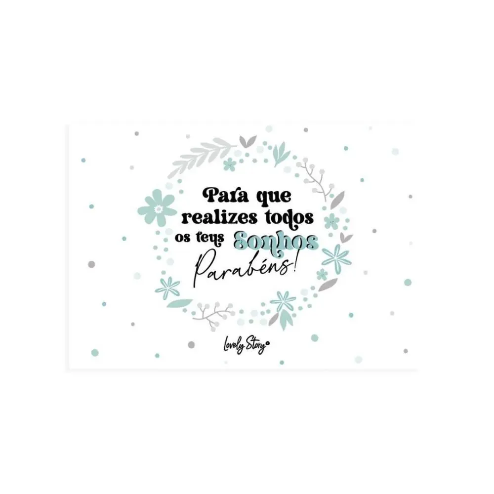 Lovely Story - Envelope de Dinheiro "Para Que Realizes Todos Os Teus Sonhos. Parabéns!"
