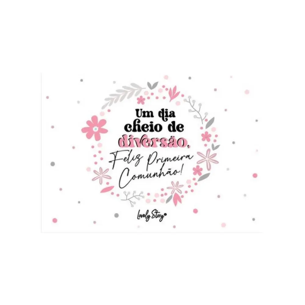 Lovely Story - Envelope de Dinheiro "Um Dia Cheio De Diversão, Feliz Primeira Comunhão"