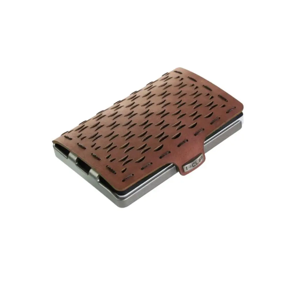 I-Clip - Porta-Cartões em Pele B. Club Coin Pocket Catanho