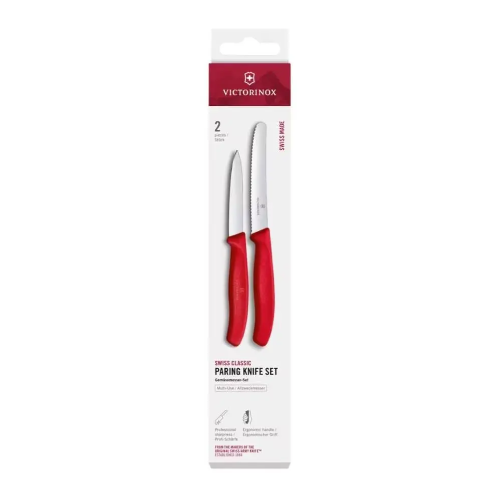 Victorinox - Facas para Verduras 2 peças Swiss Classic 11cm Vermelhas