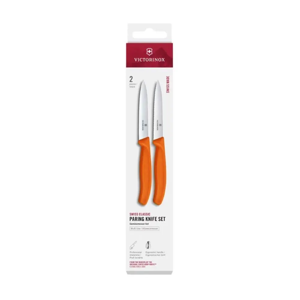 Victorinox - Facas para Verduras 2 peças Swiss Classic 10cm Laranjas