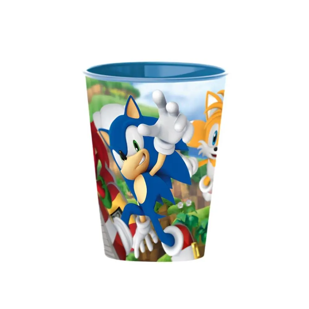 Copo Azul Escuro 3 Personagens 260ml - Sonic