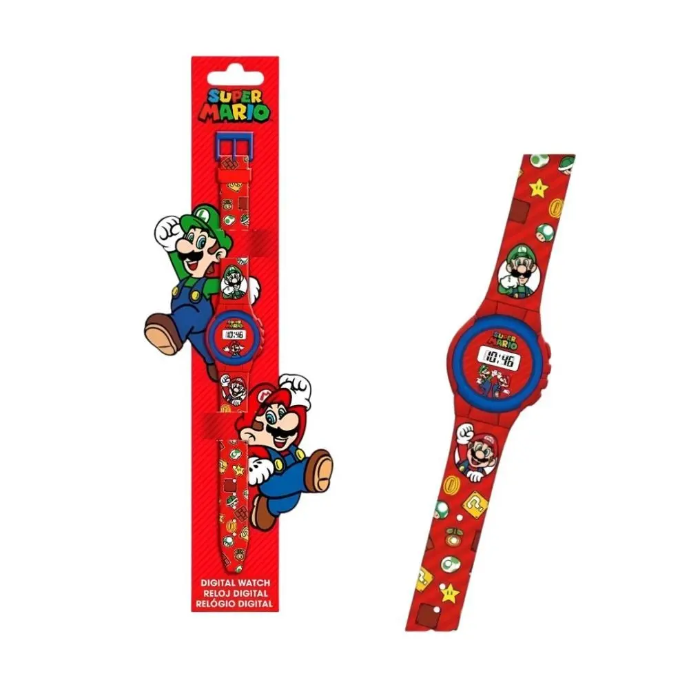 Super Mário - Relógio Digital Vermelho