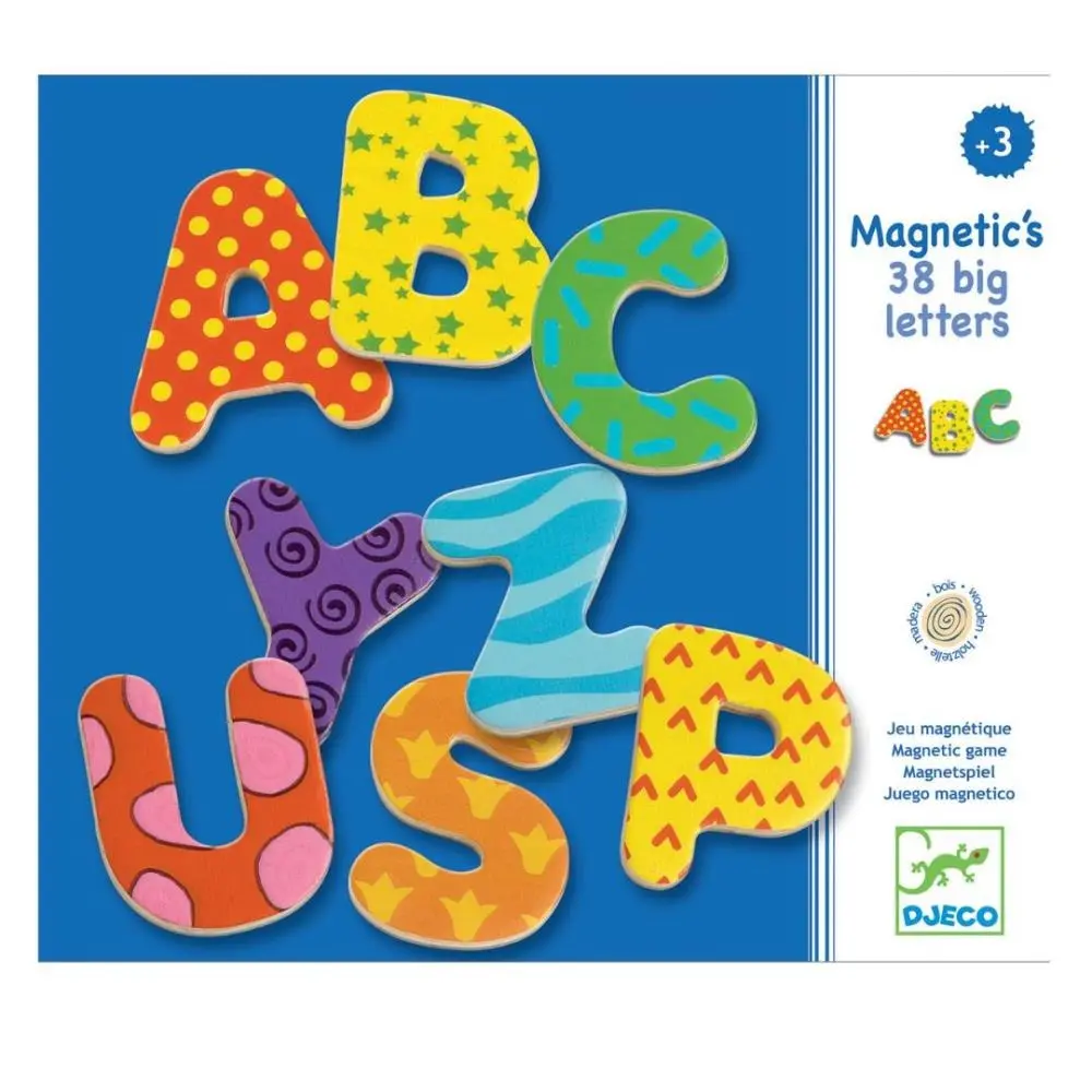 Djeco - Grandes Letras Magnéticas (38 pcs)