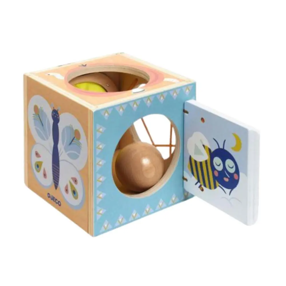 Djeco - BabyBox - Cubo de Atividades Esconde a Bola