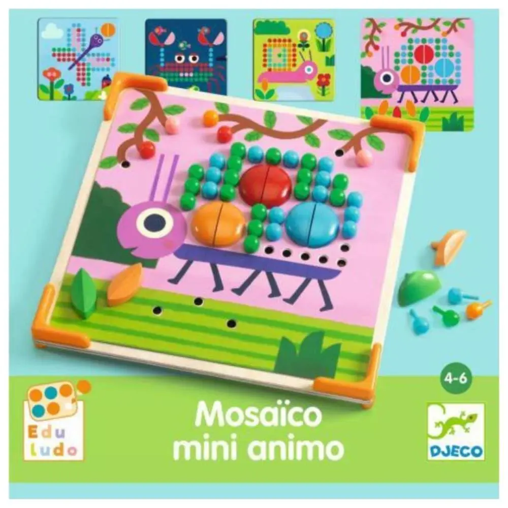 Djeco - Encaixar Pinos - Mosaïco Mini Animo