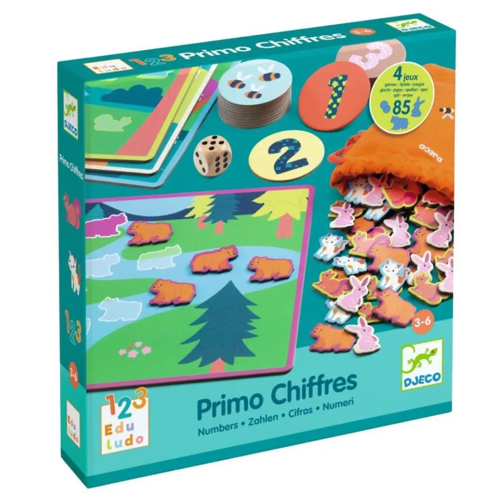 Djeco - Primeiros Números - 4 Jogos para Descobrir os Números