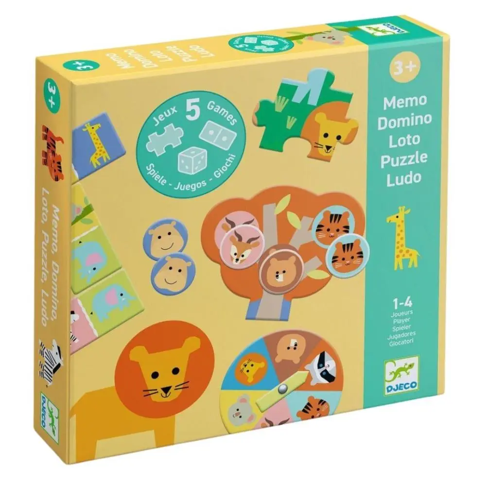 Djeco - Animais Selvagens - 5 Jogos