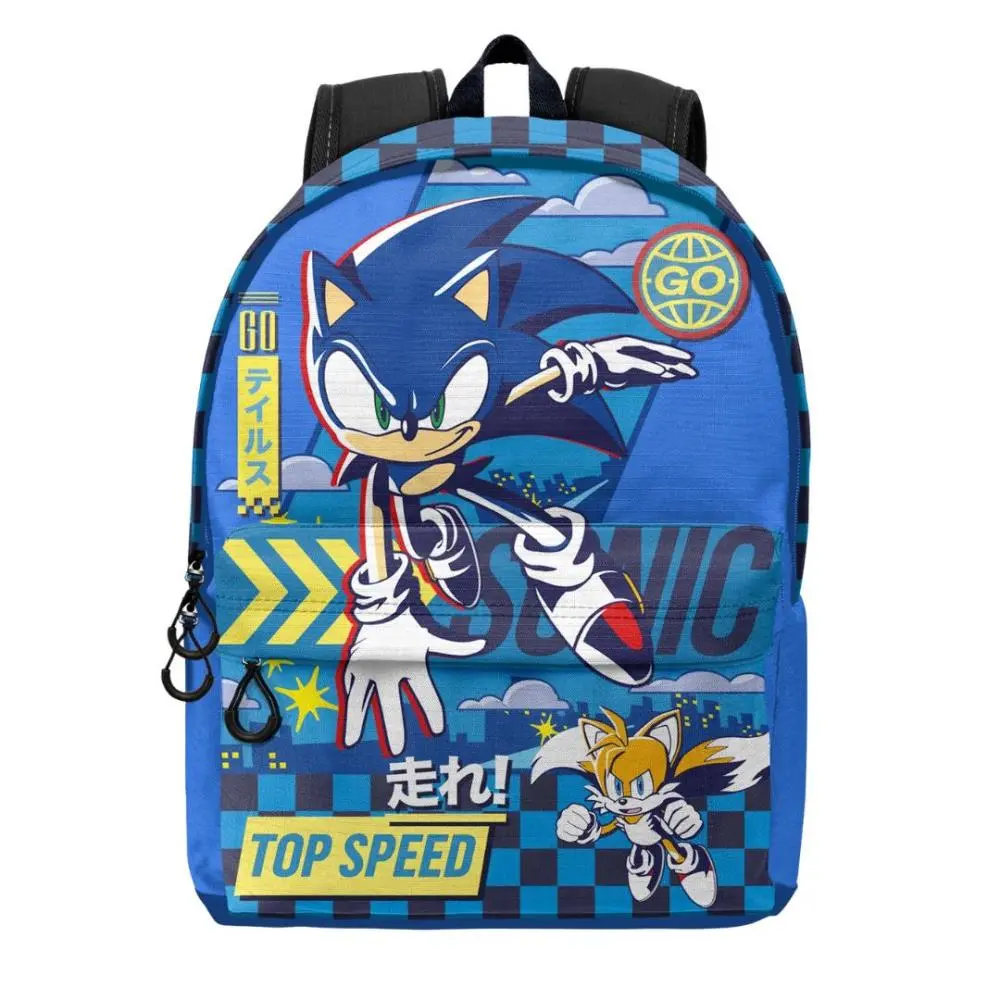 Karactermania - Sonic - Mochila Escolar Go HS Fan Azul