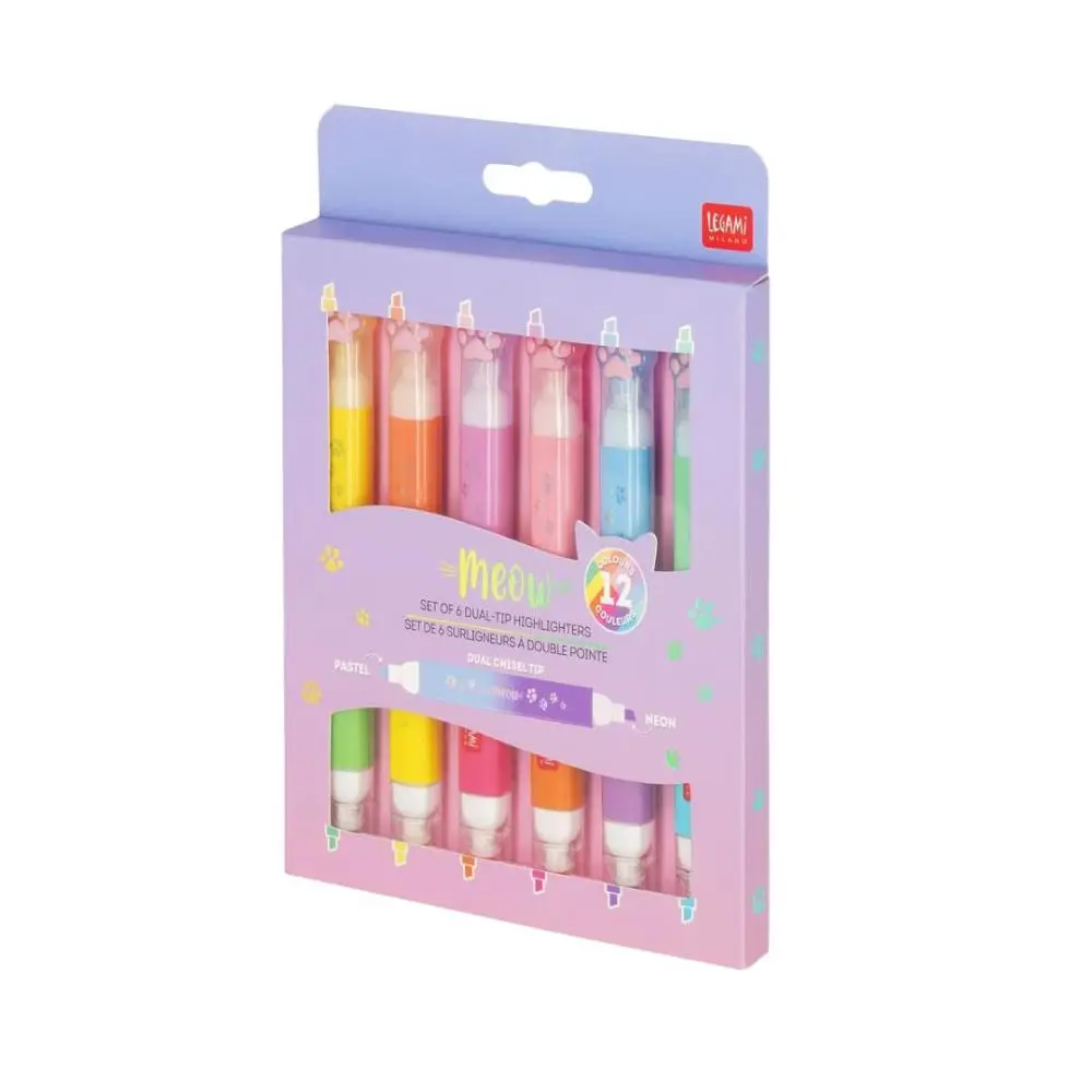Legami - Meow - Conjunto de 6 Marcadores - Kitty