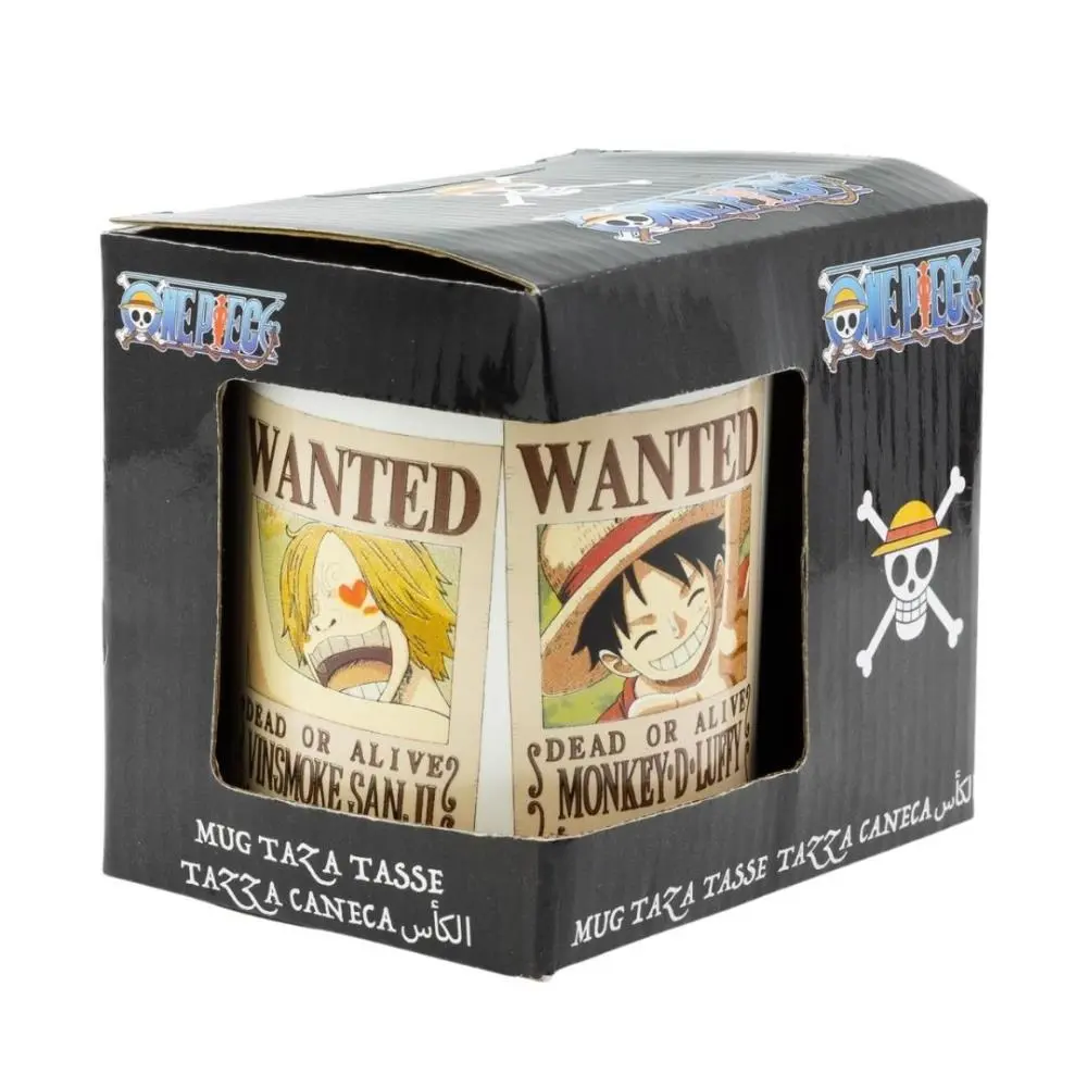 One Piece - Caneca de Cerâmica Branca "Most Wanted" 325ml