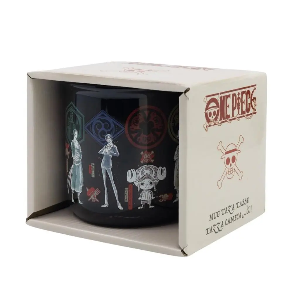 One Piece - Caneca de Cerâmica Preta em Caixa 400ml