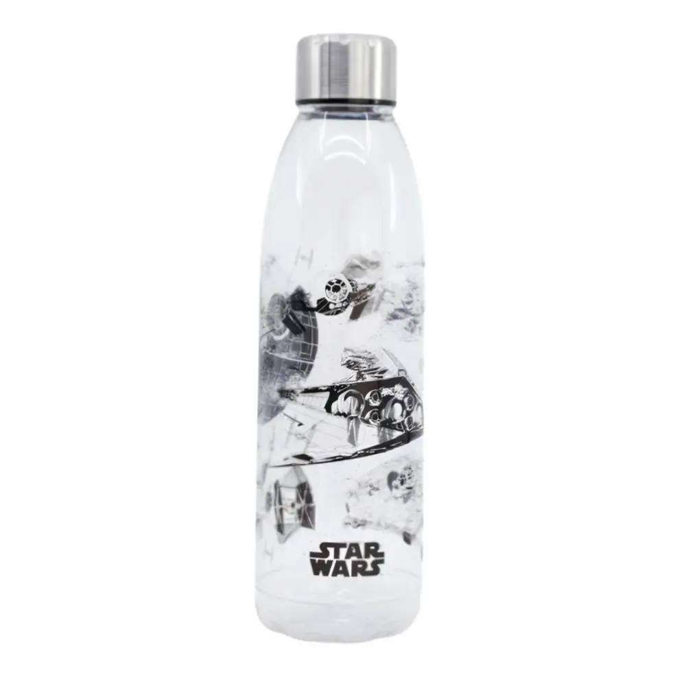 Star Wars - Garrafa Transparente c/ Desenhos em Preto (980ml)