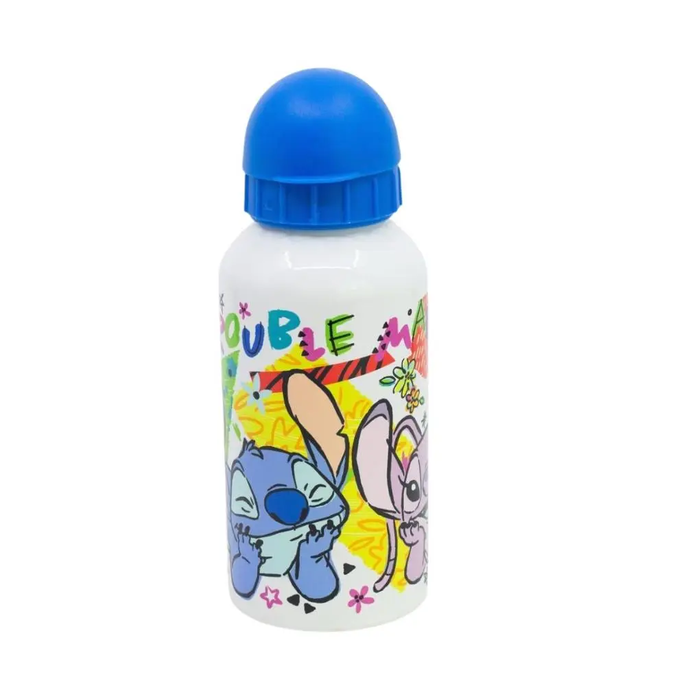 Lilo & Stitch - Garrafa de Alumínio Branca "Troublemaker" (400 ml)